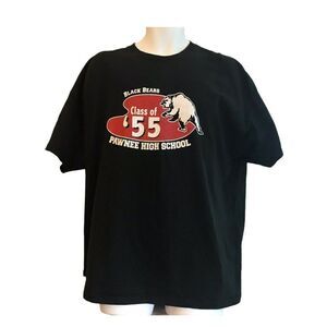 Men's 2XL Black T-Shirt Class of 55 Pawnee Oklahoma High School Bears 1955 Vtg